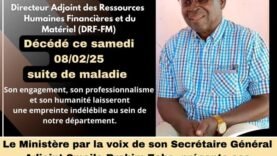Décès de M. Masra Mbayambang : une perte immense pour le ministère des Infrastructures