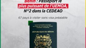 son passeport classé premier de l&rsquo;UEMOA