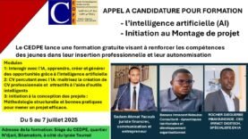 Dévoilez les Secrets de l&rsquo;Intelligence Artificielle : Rejoignez la Formation Exclusive du CEDPE (5-7 Juillet 2025) et Découvrez l&rsquo;Inattendu !