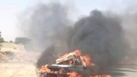Incendie de voiture sur l’axe Abéché–Adré : pas de blessés, mais une circulation perturbée.