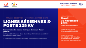TchadElec annonce un appel d&rsquo;offres international pour des lignes 225